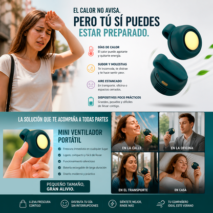 Mini Ventilador Portatil con Clip